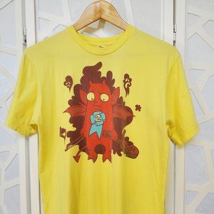 2nd Place Fiddler Graphic Tee Shirt, Med, Yellow